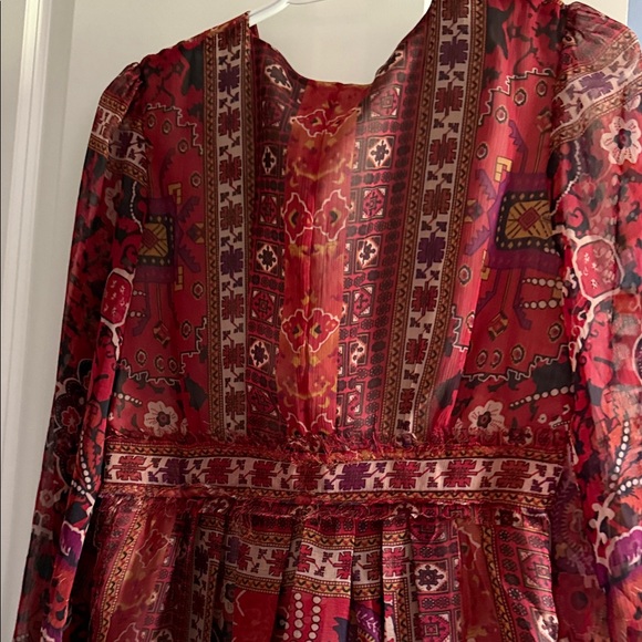 NWT Anthropologie Ranna Gill Rust Maxi boho Dress $188 4 6 petite - Picture 7 of 7